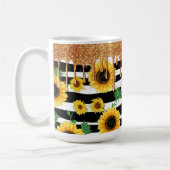 Sonnenblume mit Gold-Glitzer Kaffeetasse (Links)
