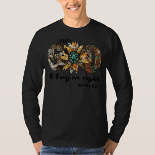 Sonnenblume mit Gott alles Mögliche Christlich R T-Shirt