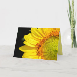 Sonnenblume mit Honigbiene Karte