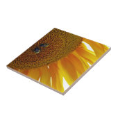Sonnenblume mit Hummeln Fliese (Seite)