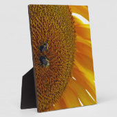 Sonnenblume mit Hummeln Fotoplatte (Seite)