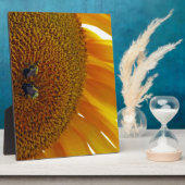 Sonnenblume mit Hummeln Fotoplatte (Seite)