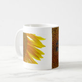 Sonnenblume mit Hummeln Kaffeetasse (Vorderseite Links)