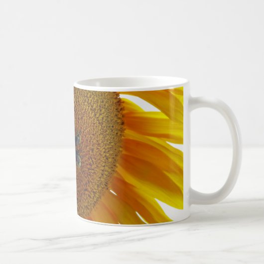 Sonnenblume mit Hummeln Kaffeetasse (Rechts)
