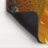 Sonnenblume mit Hummeln Mousepad (Ecke)