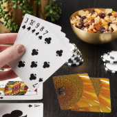 Sonnenblume mit Hummeln Spielkarten (In Situ)
