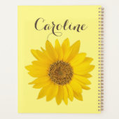Sonnenblume mit Individuelle Name Gelb Planer (Rückseite)