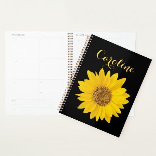 Sonnenblume mit Individuelle Name Planer (Anzeige)