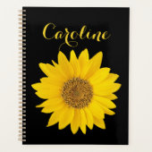 Sonnenblume mit Individuelle Name Planer (Vorderseite)