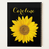 Sonnenblume mit Individuelle Name Planer (Rückseite)