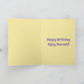 Sonnenblume mit Lila und gelber Biene Karte (Innenseite)