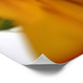 Sonnenblume mit Meldung Poster (Ecke)
