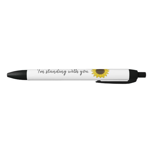 Sonnenblume mit mir bin Stehend mit dir Zitat Kugelschreiber (Unterseite)