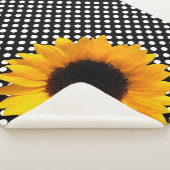 Sonnenblume mit Polka Dots Sherpa Blanket Sherpadecke (3/4)