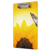 Sonnenblume mit Schmetterling Klemmbrett (Links)