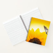 Sonnenblume mit Schmetterling SpiralNotebook Notizblock (Innenseite)