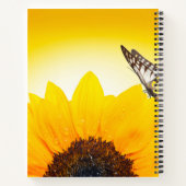 Sonnenblume mit Schmetterling SpiralNotebook Notizblock (Rückseite)