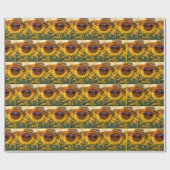 Sonnenblume mit Sonnenbrille und Strohhut Geschenkpapier (Flach)