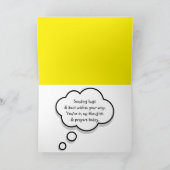 Sonnenblume mit Sternenbrille Karte (Innenseite)