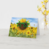 Sonnenblume mit Sternenbrille Karte (Gelbe Blume)