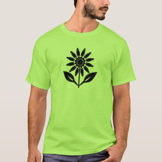 Sonnenblume mit stilisierten Blütenblättern und Bl T-Shirt