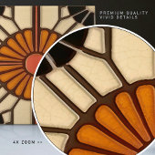 Sonnenblume Mitte des Jahrhunderts Symmetrische Ku Fliese