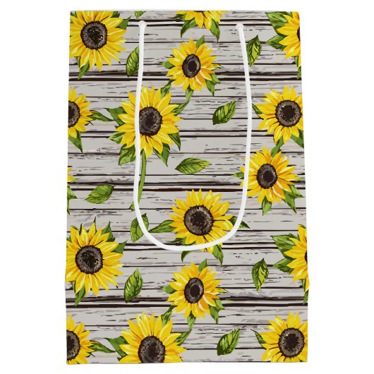 Sonnenblume Mittlere Geschenktüte (Rückseite)