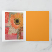 Sonnenblume Mixed Media Karte (Innenseite)
