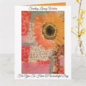 Sonnenblume Mixed Media Karte (Gelbe Blume)