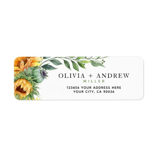 Sonnenblume Moderne Wasserfarbe Botanisch (Vorne)