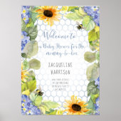 Sonnenblume Mommy to Bee Bumblebee Blue Hydrangea Poster (Vorne)