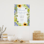 Sonnenblume Mommy to Bee Bumblebee Blue Hydrangea Poster (Küche)