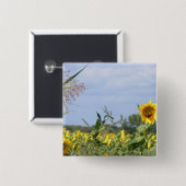 Sonnenblume-Monarch - fertigen Sie besonders an! Button (Vorne & Hinten)