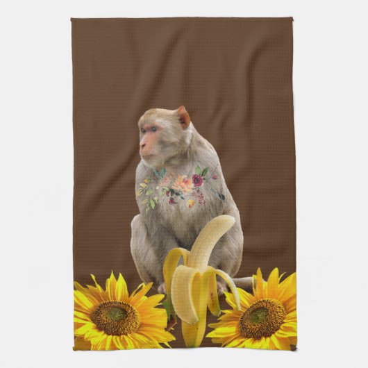 Sonnenblume Monkey Küche Handtuch (Vertikal)