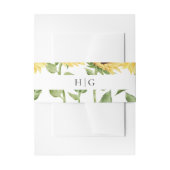 Sonnenblume Monogram Moderne Barnhochzeit Einladungsbanderole (Vorderseite Beispiel)