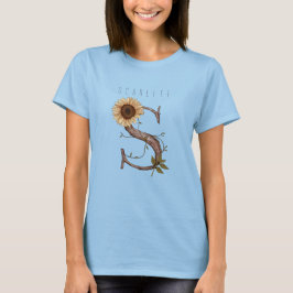 Sonnenblume Monogram 'S' Elegant T-Shirt