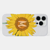 Sonnenblume Monogramm iPhone Hülle (Rückseite (Horizontal))