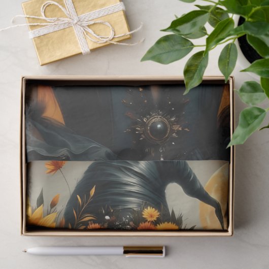 Sonnenblume Moon Witch Fiery Rotes Haar in gotisch Seidenpapier (Geschenk)