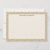 Sonnenblume Mosaik Border Flat Notecard Einladung (Vorderseite)