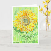 Sonnenblume-Mosaik-Gruß-Karte Karte (Gelbe Blume)