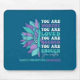 Sonnenblume Motivationsunterstützung Suizidprävent Mousepad