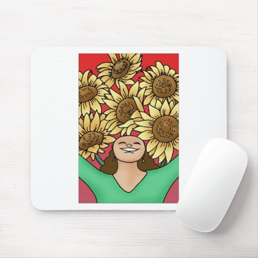 Sonnenblume Mousepad (Mit Mouse)