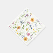 Sonnenblume, Muster der wilden Blume Serviette (Ecke)