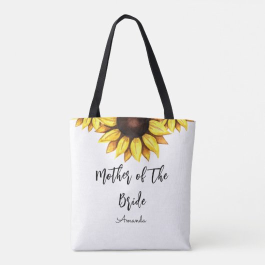 Sonnenblume Mutter der Braut Hochzeitstorte Tasche (Rückseite)