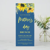 Sonnenblume Mutter Tag Brunch Digital Einladung (Stehend Vorderseite)