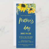 Sonnenblume Mutter Tag Brunch Digital Einladung (Vorderseite)