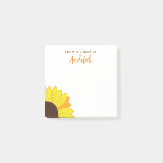 Sonnenblume nach Maß Post-it Klebezettel (Vorderseite)