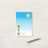 Sonnenblume Nachhinweise Post-it Klebezettel (Auf Schreibtisch)