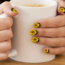 Sonnenblume Nah Cust. BG Nail Art Decals Minx Nagelkunst