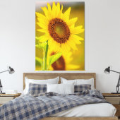 Sonnenblume Nah Leinwanddruck (Insitu (Schlafzimmer))